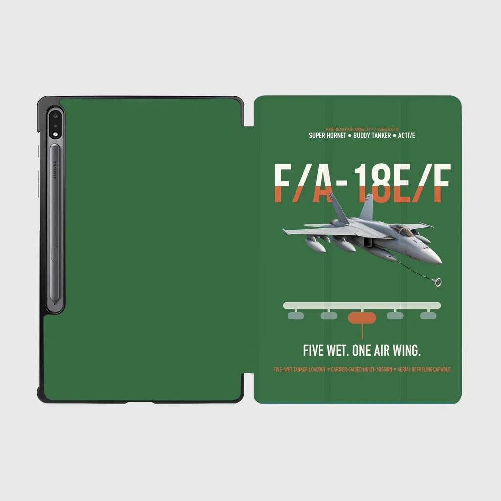 F A-18E F Buddy Tanker design on green samsung tablet tablet case