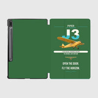 Thumbnail for Piper J-3 Cub design on green samsung tablet tablet case