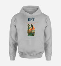 Thumbnail for Jack Brooks Regional Airport (BPT) design on light gray hoodie single-side print