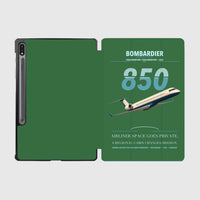 Thumbnail for Bombardier Challenger 850 design on green samsung tablet tablet case