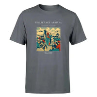 Thumbnail for VINTAGE G4121 - The Jet Set Arrival - Premium T-Shirt design on gray premium t shirt