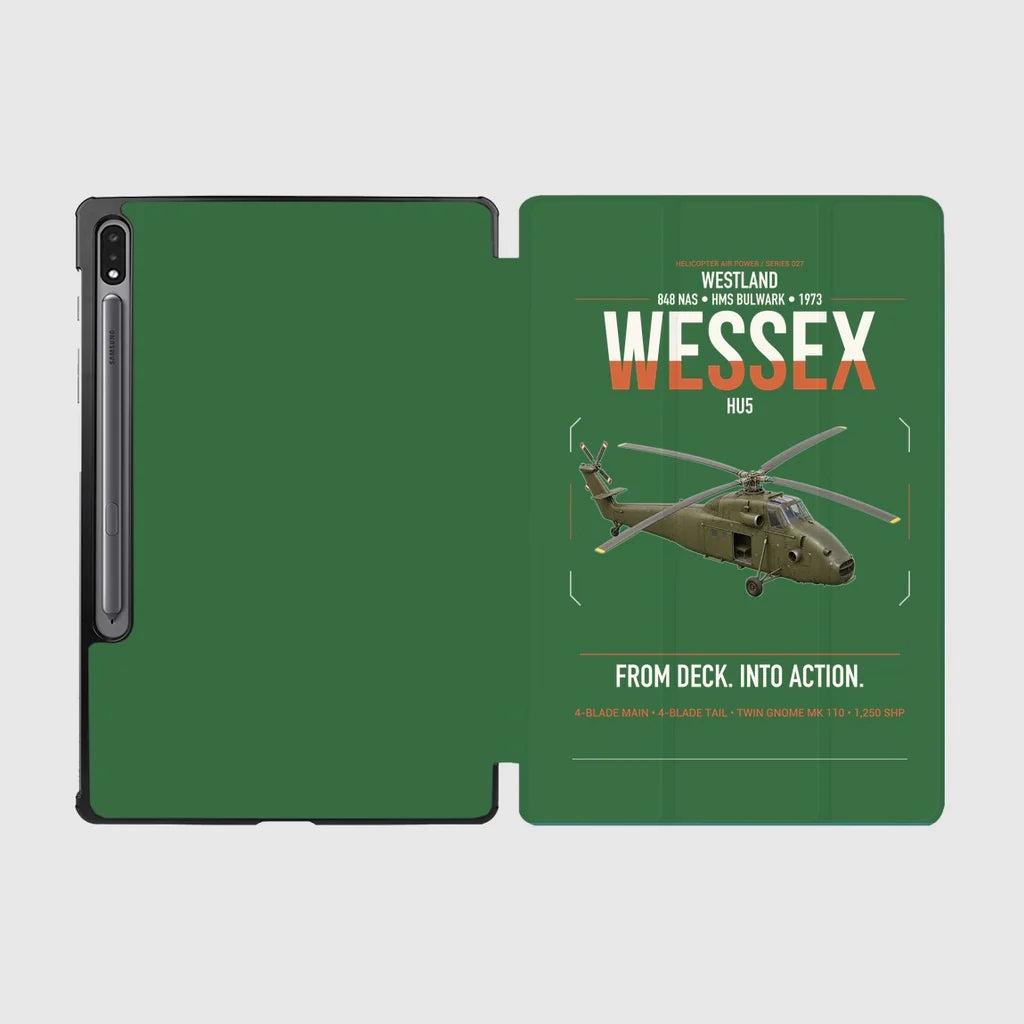 Westland Wessex HU5 design on green samsung tablet tablet case