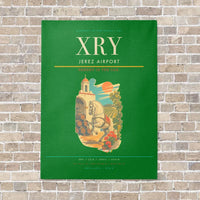 Thumbnail for Jerez Airport XRY vertical canvas print - no frame - green background