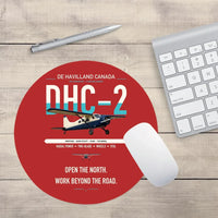 Thumbnail for DHC-2 Beaver Mk I design on red round mouse pad