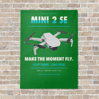 Thumbnail for DJI Mini 2 SE vertical canvas print - no frame - green background