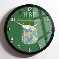 Thumbnail for Borg El Arab Airport (HBE) design on green framed wall clock