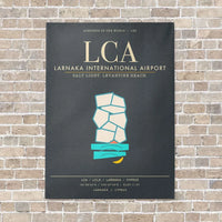 Thumbnail for Larnaka International Airport LCA - Canvas Framed - Gray