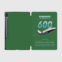 Thumbnail for Bombardier Challenger 600 design on green samsung tablet tablet case