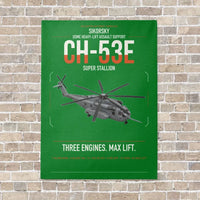 Thumbnail for Sikorsky CH-53E Super Stallion vertical canvas print - no frame - green background