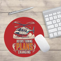 Thumbnail for Rotors Turning Plans Changing design on red round mouse pad