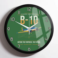 Thumbnail for Martin B-10 design on green framed wall clock