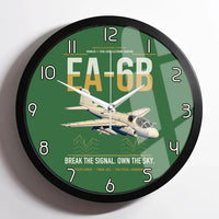 Thumbnail for EA-6B Prowler design on green framed wall clock