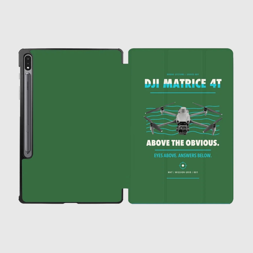 DJI Matrice 4T design on green samsung tablet tablet case