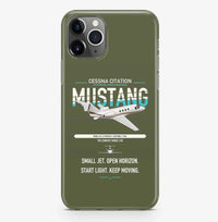 Thumbnail for Cessna Citation Mustang design on green army magsafe iphone case, for iPhone Pro Max