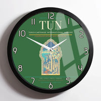 Thumbnail for Tunis-Carthage International Airport (TUN) design on green framed wall clock