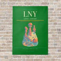 Thumbnail for Lanai Airport LNY vertical canvas print - no frame - green background