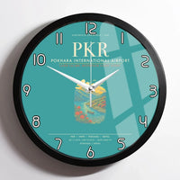 Thumbnail for Pokhara International Airport PKR Wall-Clock Framed - Turquoise