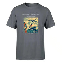 Thumbnail for VINTAGE G4307 - The Ocean Liner Rivalry - Premium T-Shirt design on gray premium t shirt