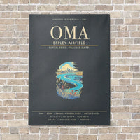 Thumbnail for Omaha Eppley Airfield OMA - Canvas Framed - Gray