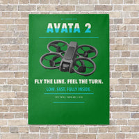 Thumbnail for DJI Avata 2 vertical canvas print - no frame - green background