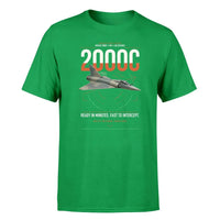 Thumbnail for Dassault Mirage 2000C RDI design on green t-shirt, single-side print