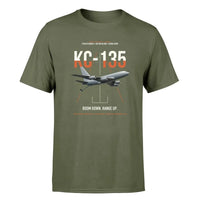 Thumbnail for KC-135 STRATOTANKER design on green army double-side t-shirt, single-side print