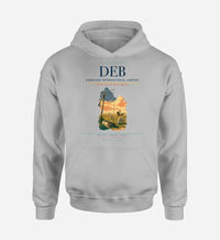 Thumbnail for Debrecen International Airport (DEB) design on light gray hoodie single-side print