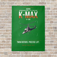 Thumbnail for Kaman K-1200 K-MAX vertical canvas print - no frame - green background