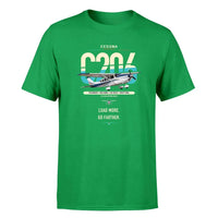 Thumbnail for Cessna 206 Stationair design on green t-shirt, single-side print