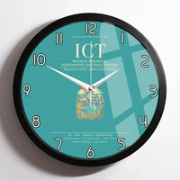 Thumbnail for Wichita Dwight D. Eisenhower National Airport ICT Wall-Clock Framed - Turquoise