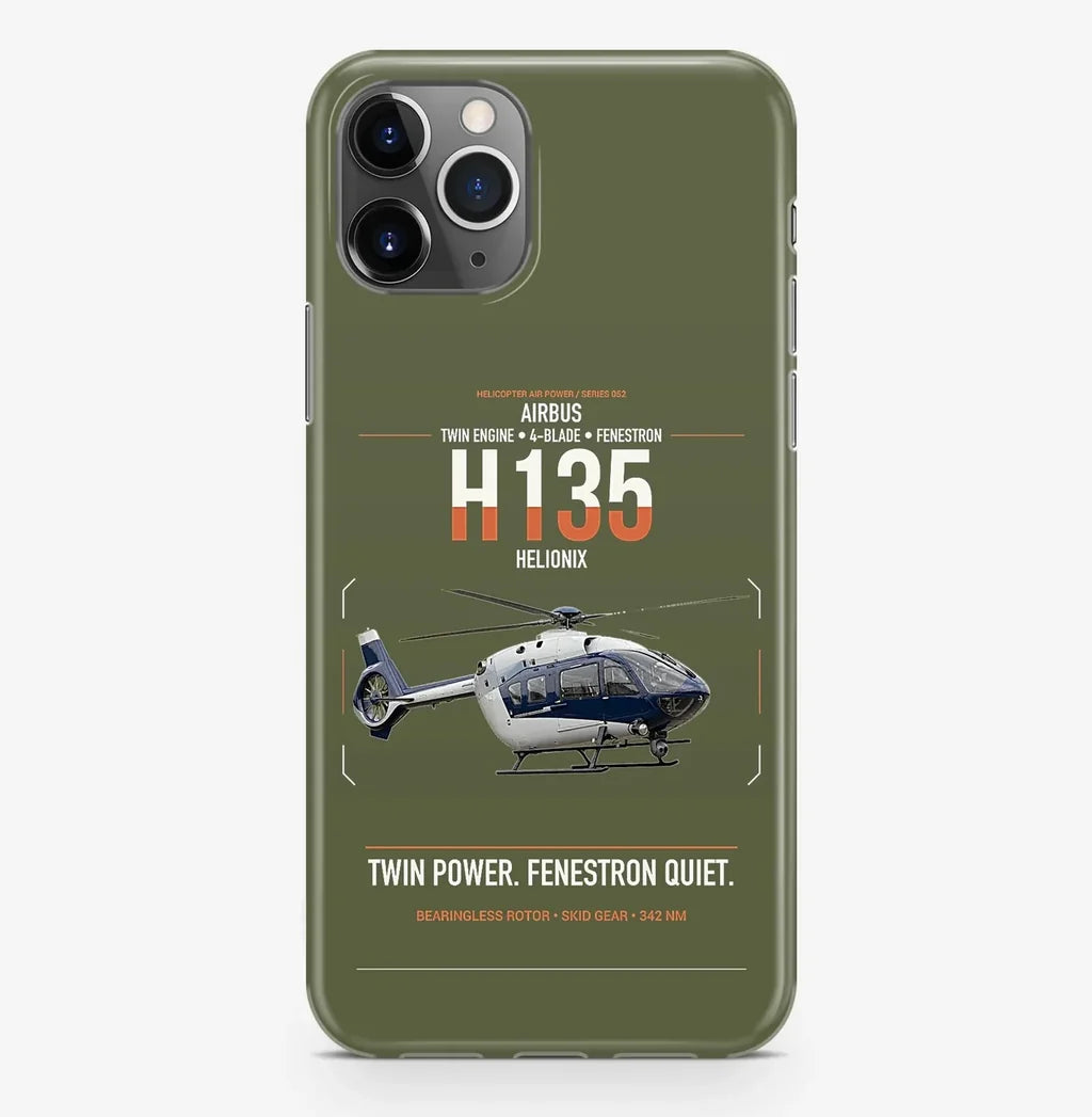 Airbus H135 design on green army magsafe iphone case, for iPhone Pro Max