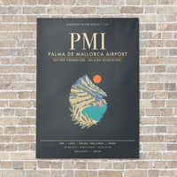 Thumbnail for Palma de Mallorca Airport PMI - Canvas Framed - Gray