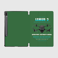 Thumbnail for BRINC LEMUR 2 design on green samsung tablet tablet case