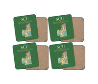 Thumbnail for Antonio Maceo Airport (SCU) design on green 4 pieces set coaster