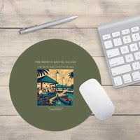 Thumbnail for VINTAGE G4309 - The Midway Refuel Island - Designed Mouse Pads design on greenarmy round