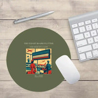 Thumbnail for VINTAGE G4302 - The Flight Board Flutter - Designed Mouse Pads design on greenarmy round