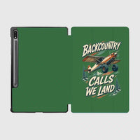 Thumbnail for Backcountry Calls We Land design on green samsung tablet tablet case