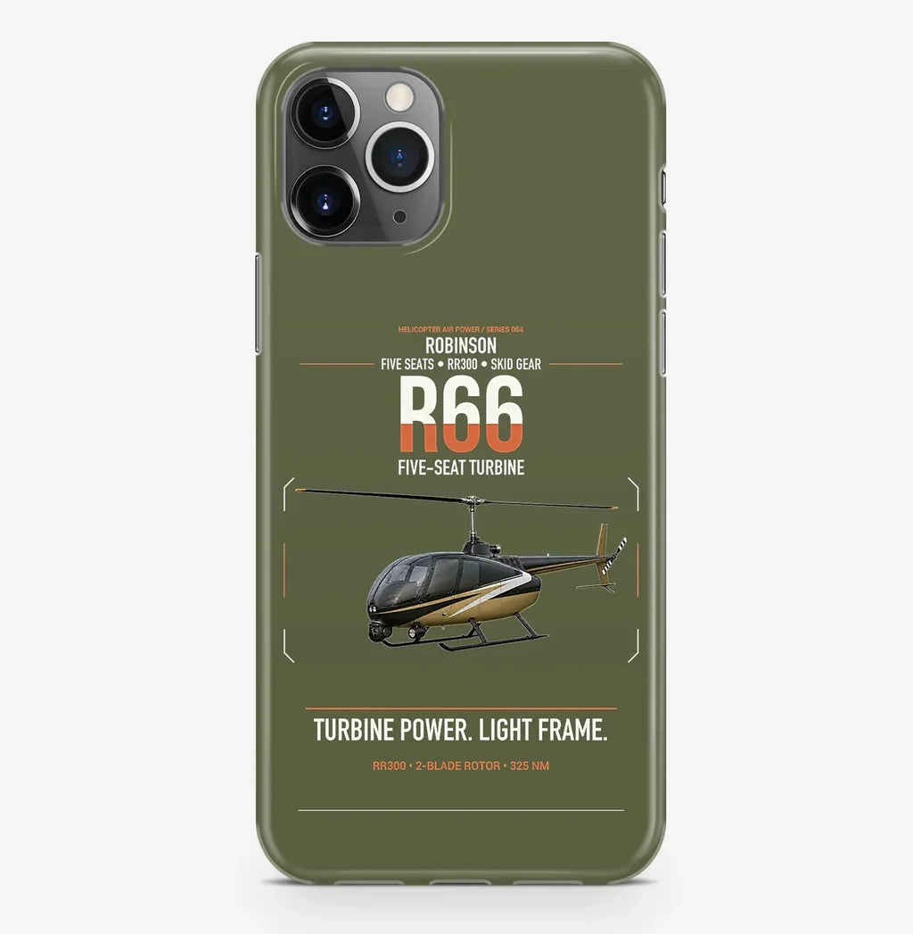 Robinson R66 design on green army magsafe iphone case, for iPhone Pro Max