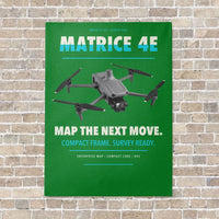 Thumbnail for DJI Matrice 4E vertical canvas print - no frame - green background