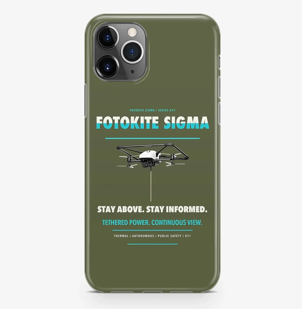 Fotokite Sigma Case ProMax design on green army iphone case promax