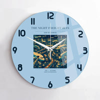 Thumbnail for VINTAGE G4133 - The Night Freight Jets - Designed Wall Clocks design on lightblue no-frame