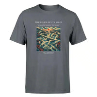 Thumbnail for VINTAGE G4274 - The River Delta Maze - Premium T-Shirt design on gray premium t shirt