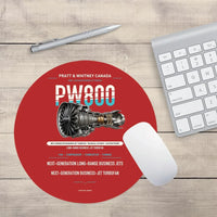 Thumbnail for PW800 design on red round mouse pad