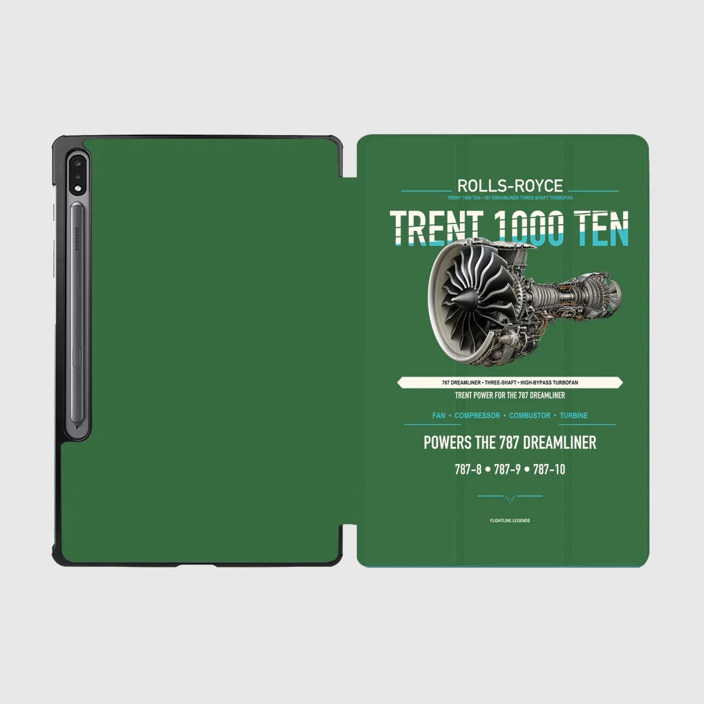TRENT 1000 TEN design on green samsung tablet tablet case