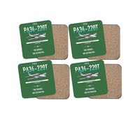 Thumbnail for Piper PA-34-220T Seneca V design on green 4 pieces set coaster