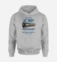 Thumbnail for AE 3007 design on light gray hoodie single side