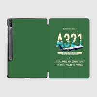 Thumbnail for Airbus A321XLR design on green samsung tablet tablet case