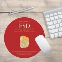 Thumbnail for Sioux Falls Regional Airport Joe Foss Field (FSD) design on red round mouse pad