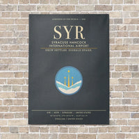 Thumbnail for Syracuse Hancock International Airport SYR - Canvas Framed - Gray
