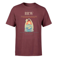 Thumbnail for Wiley Post–Will Rogers Memorial Airport (BRW) T-Shirt single-side front print in Dark Red | wiley-postwill-rogers-memorial-airport-brw-double-side-t-shirt
